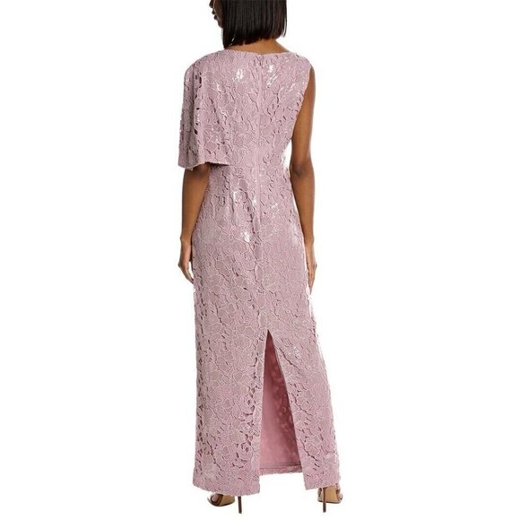 JS Collections Womens Size 4 Purple Arabella Lace Sequin Formal Long Gown Dress - Picture 3 of 16